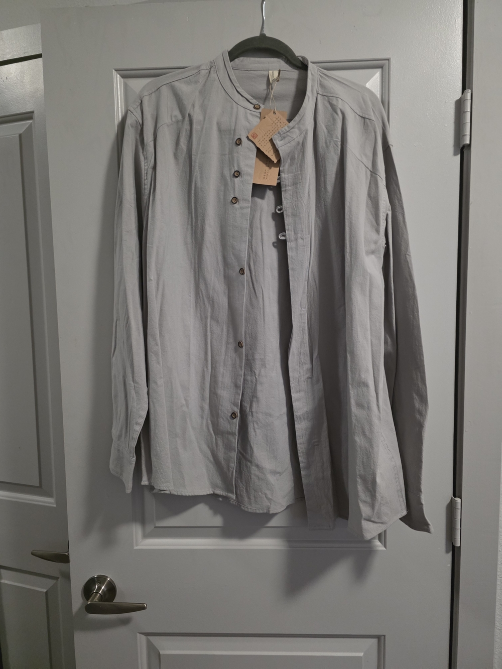 Light Gray Men’s Button-Up Jacket